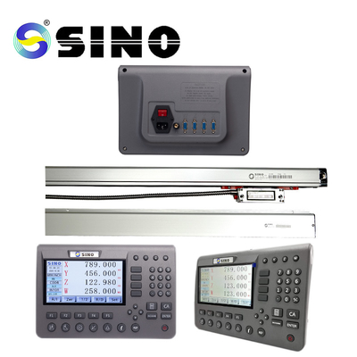 SINO 4 άξονα SINO ψηφιακό σύστημα ανάγνωσης SDS200 DRO μεταλλική οθόνη LCD με γραμμικό κιτ κωδικοποιητή