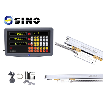 Ψηφιακή ένδειξη SINO SDS 2-3MS 2 αξόνων Μεταλλική LCD Πλήρης για φρέζα DRO 0.005mm Ανάλυση Πρακτικό με Γραμμικό Κωδικοποιητή