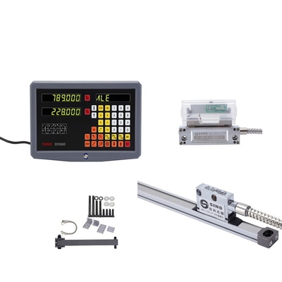 SINO SDS 2MS DRO Kits Γυάλινη γραμμική κλίμακα για τριβή ΤΤΛ 2 άξονας σύστημα οργάνων δοκιμής ψηφιακής ανάγνωσης