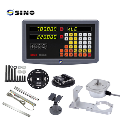 SINO SDS2MS 2 Άξονες Ψηφιακή Ανάγνωση Σύστημα DRO Πολυλειτουργικό με KA300 Γραμμική Κλίμακα Για Στροφείο